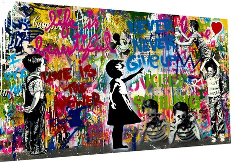 Leinwand bilder never give - leinwand, up
