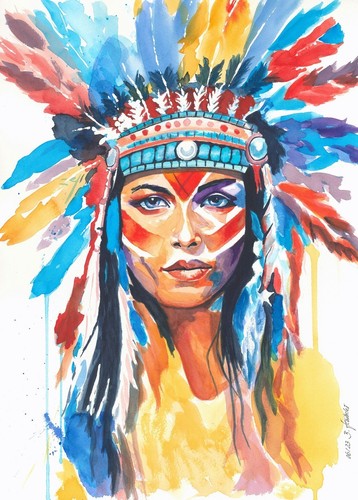 Indianerin native american - indianerin,