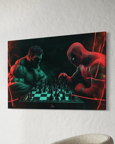 Deadpool hulk leinwand - leinwand, bild