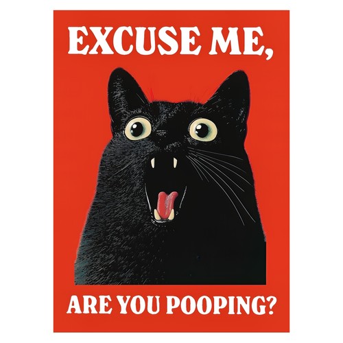 Katze humor pop - katze, poster