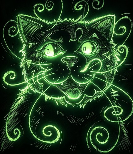 Cartoon zeichnung katze druck - cartoon,