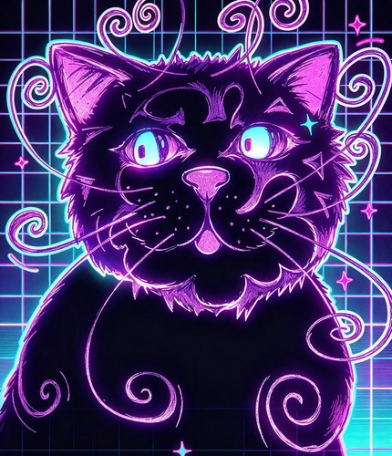 Cartoon zeichnung katze druck - cartoon,