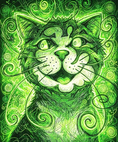 Cartoon zeichnung katze druck - zeichnung,