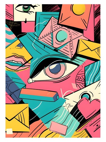 Buntes pop art poster - buntes, pop-art-poster