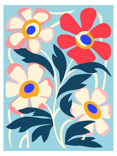 Blumen pop art - art, poster