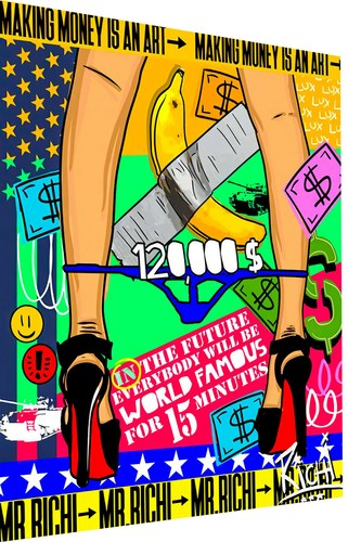 Pop art leinwand frau schuh - frau,