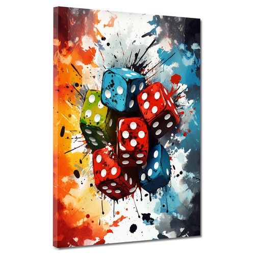 Pop art würfel - glück, spiel