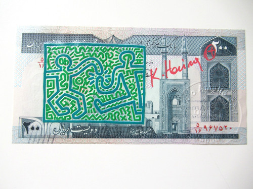 Haring weltbanknote 2x - k.,