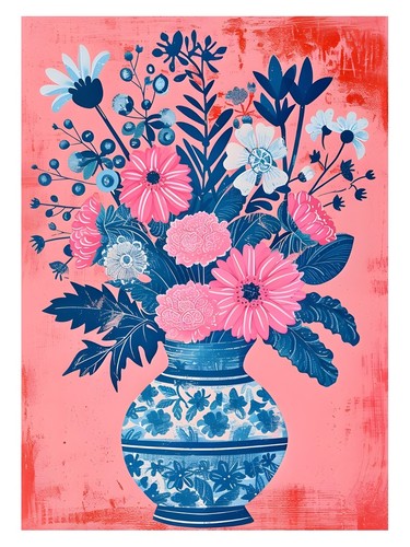 Blumenvasen pop art - pop, poster
