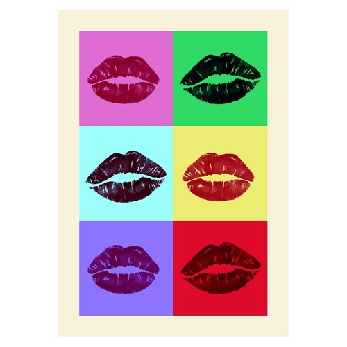 Pop art lippen poster - poster, |
